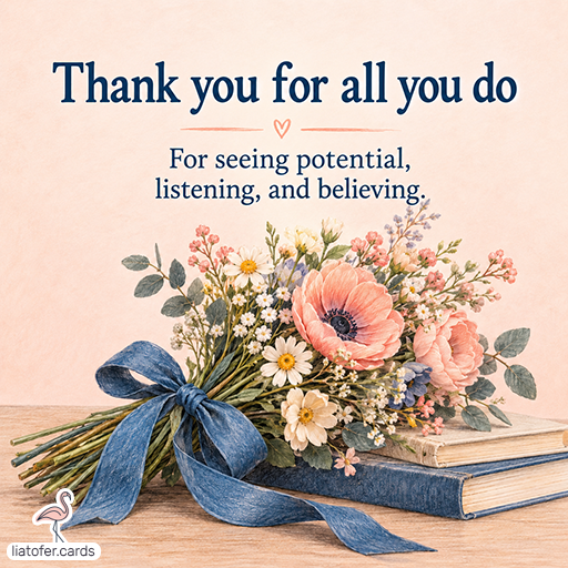 Thank You for All You Do – Teacher Appreciation Card