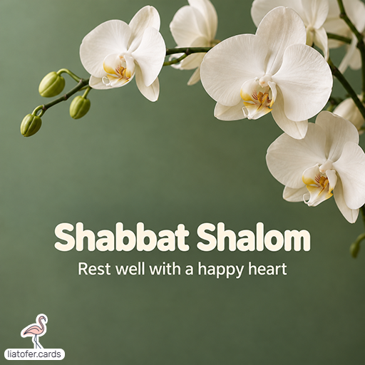Shabbat Shalom – Rest Well with a Happy Heart and White Orchids