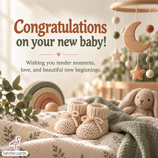 Congratulations on Your New Baby – Newborn Greeting Card