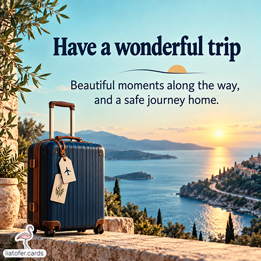 Have a Wonderful Trip – Safe Travels Greeting Card