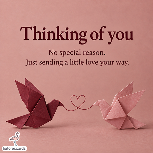 Thinking of You Card with Origami Birds – Sending a Little Love